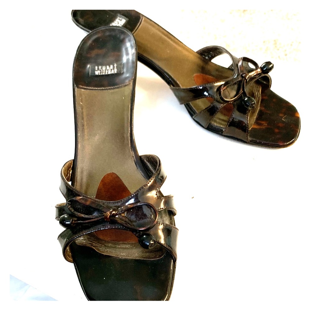 Stuart Weitzman kitten heels tortoiseshell, sz 7.5